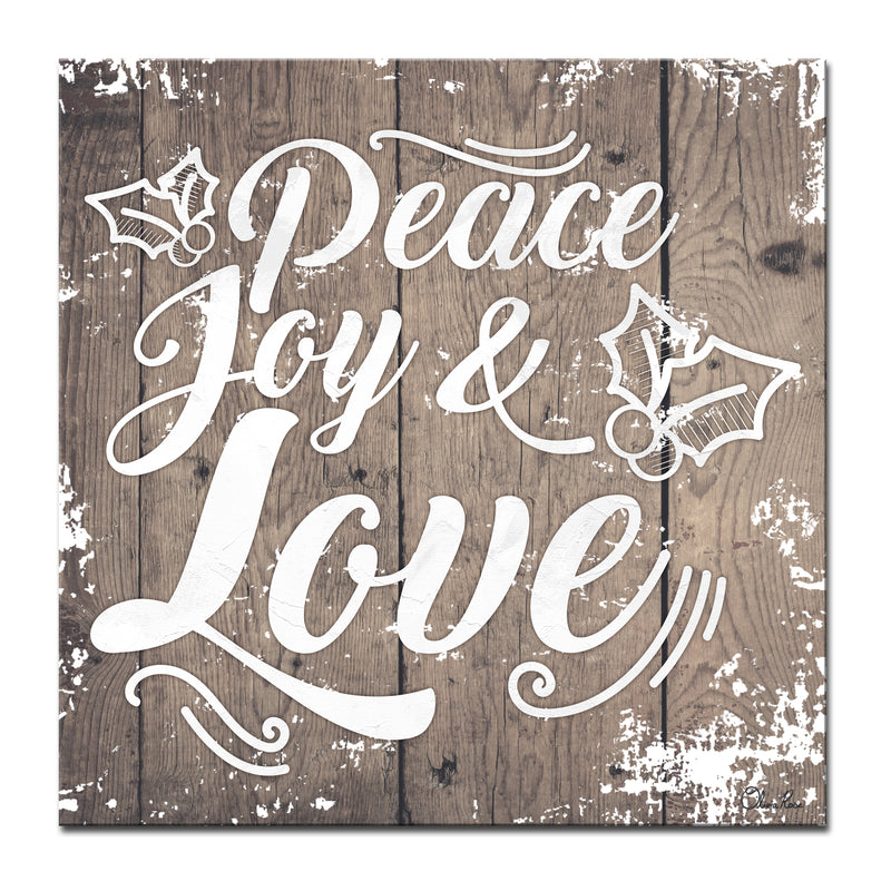 Christmas Peace Joy Love'  Textual Wall Art
