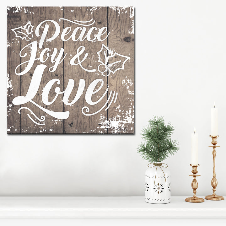 Christmas Peace Joy Love'  Textual Wall Art