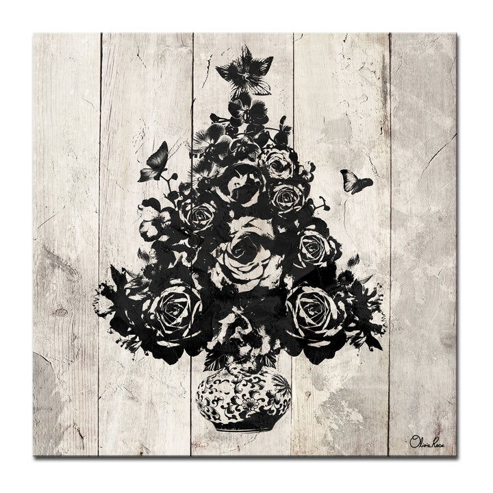 Floral Christmas Tree'  Holiday Wall Art