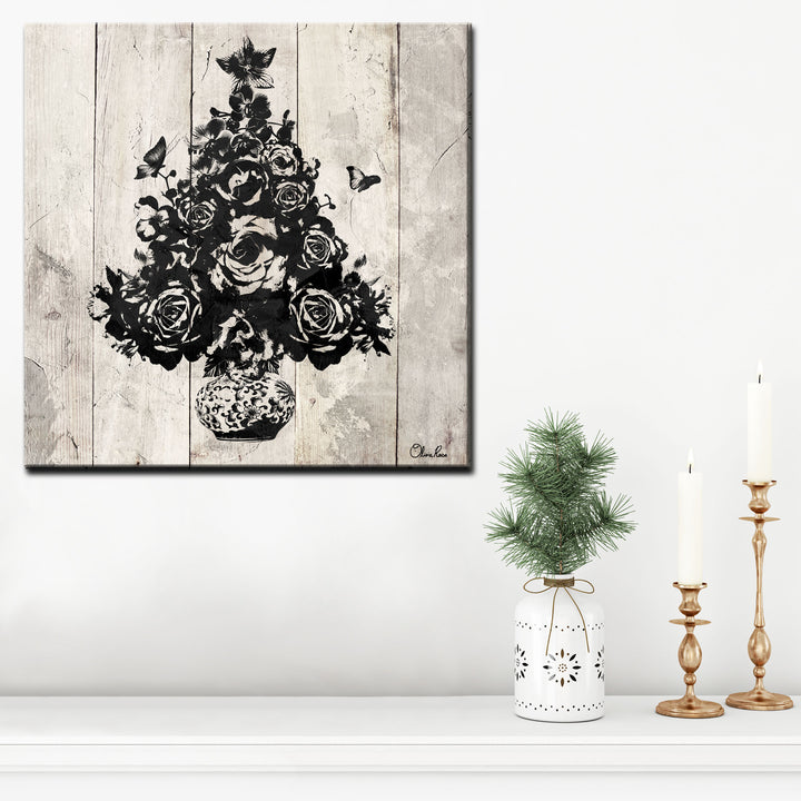 Floral Christmas Tree'  Holiday Wall Art