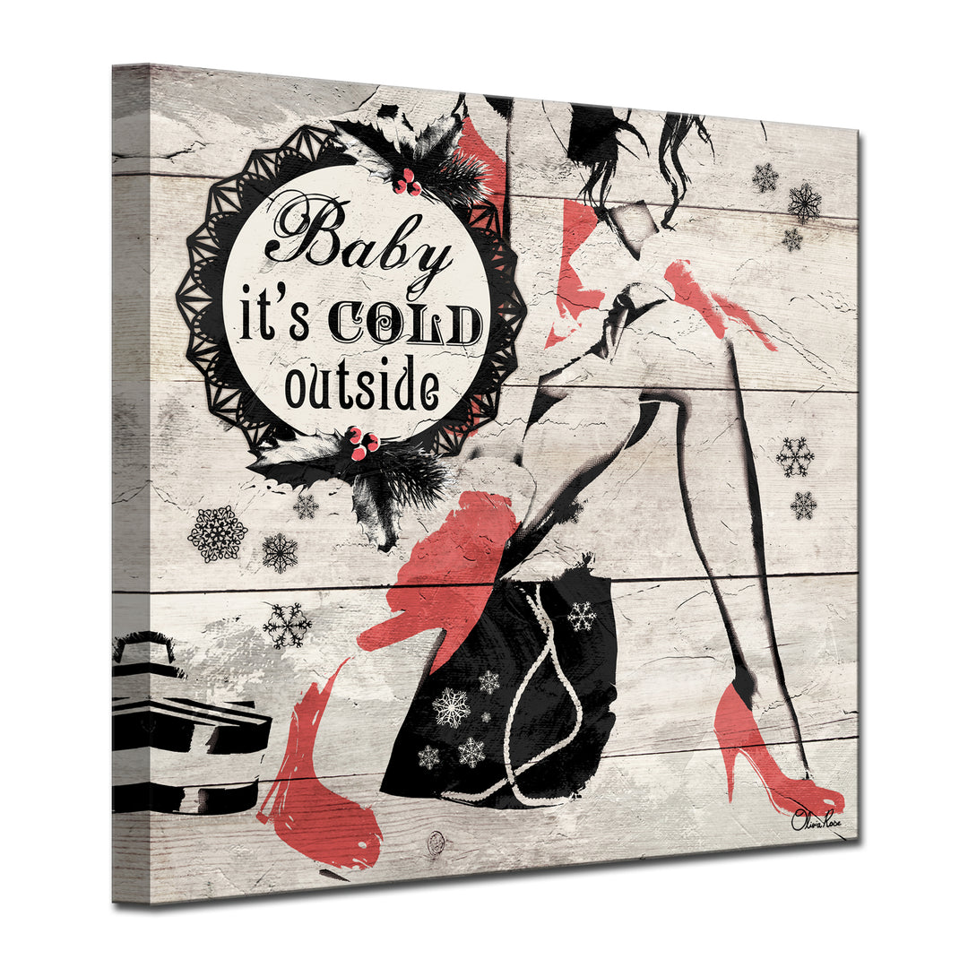 Christmas Cold Out'  Textual Wall Art