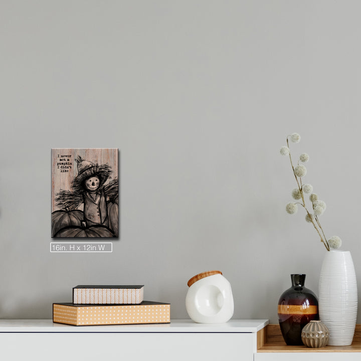 Pumpkin Patch Scarecrow'  Textual Fall Wall Art