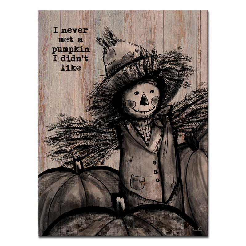 Pumpkin Patch Scarecrow'  Textual Fall Wall Art