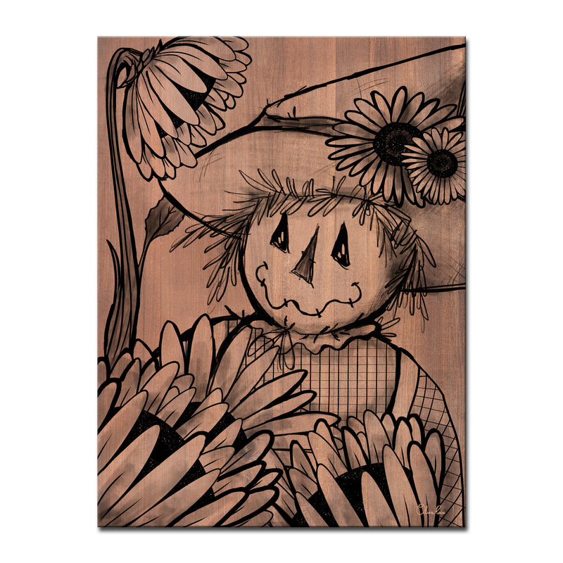 Sunflower Scarecrow'  Fall Wall Art
