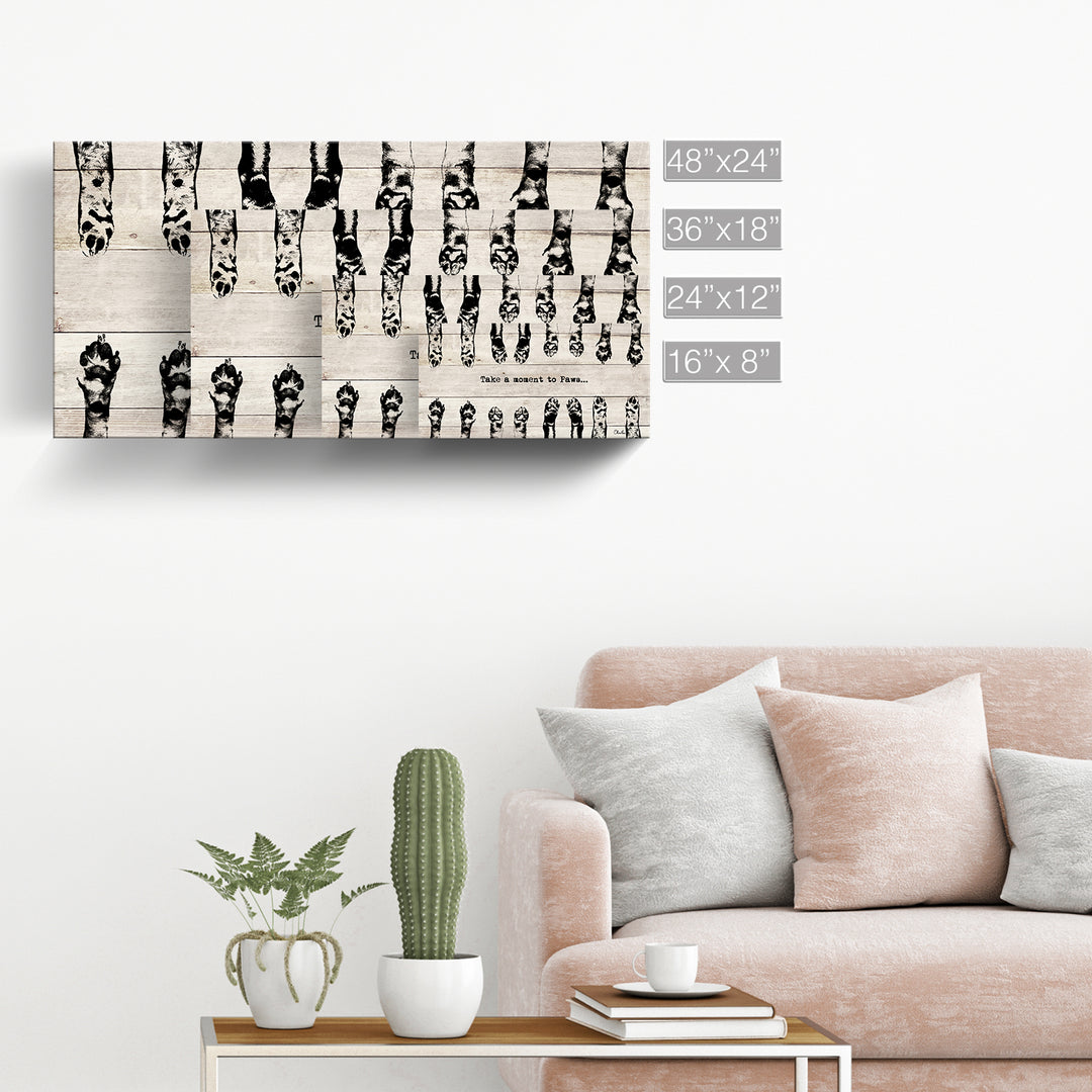 'Paws' Wrapped Canvas Animal Wall Art