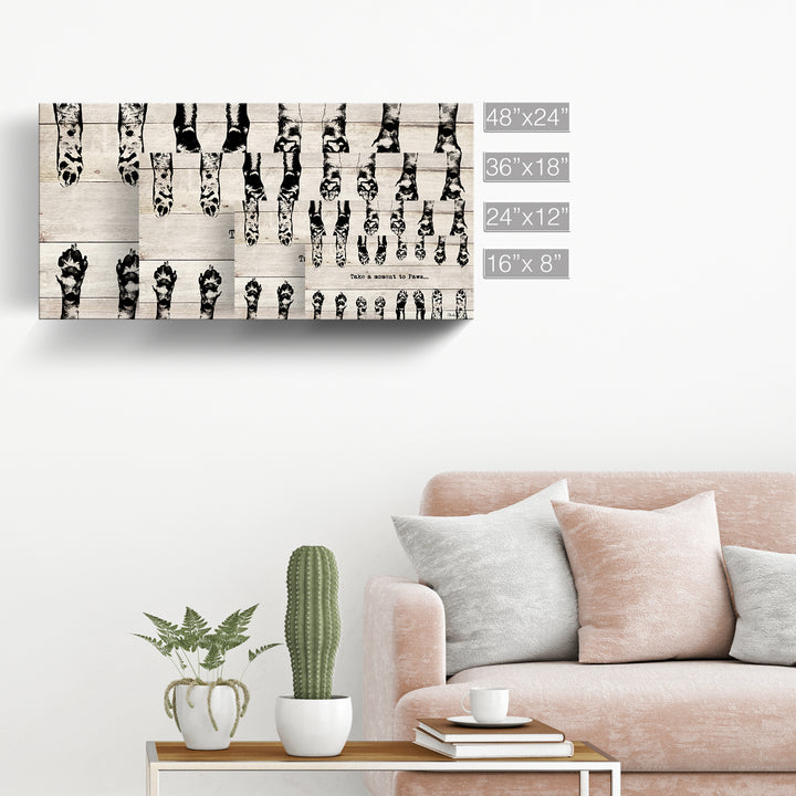 'Paws' Wrapped Canvas Animal Wall Art