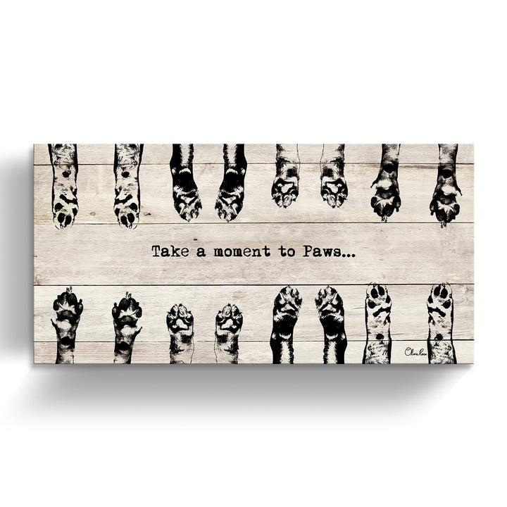 'Paws' Wrapped Canvas Animal Wall Art