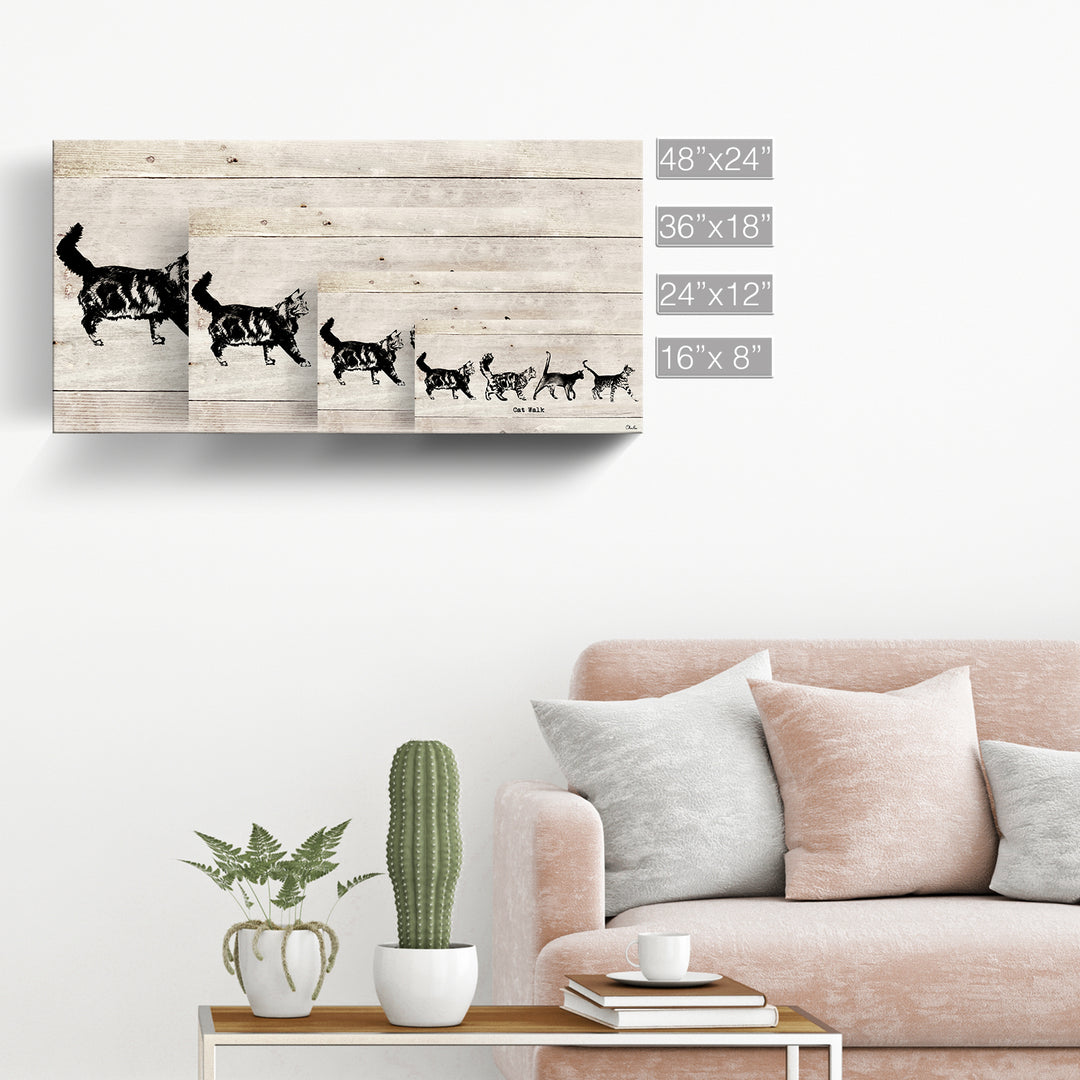 'Cat Walk' Wrapped Canvas Pet Wall Art