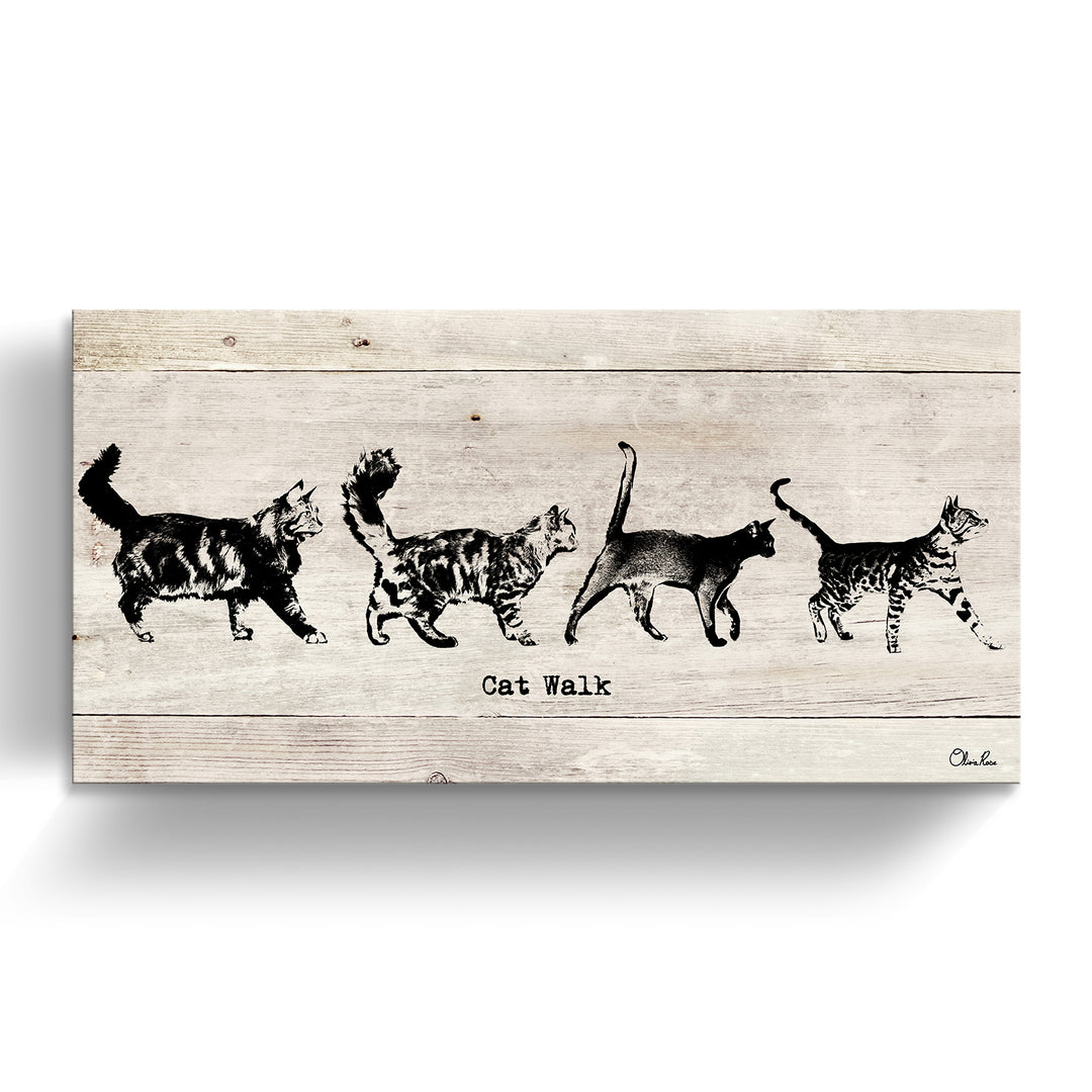 'Cat Walk' Wrapped Canvas Pet Wall Art
