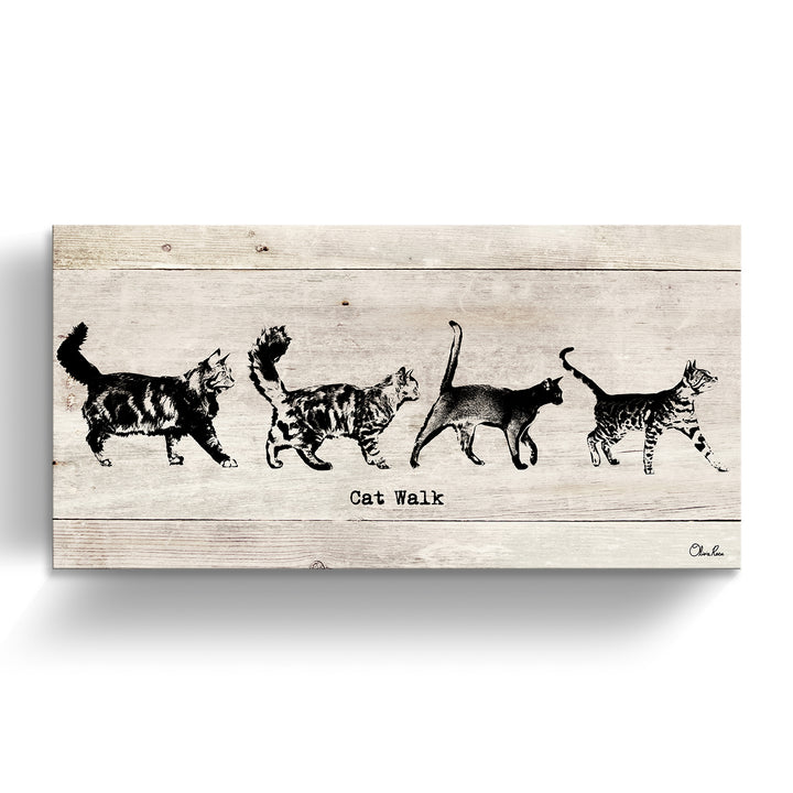 'Cat Walk' Wrapped Canvas Pet Wall Art