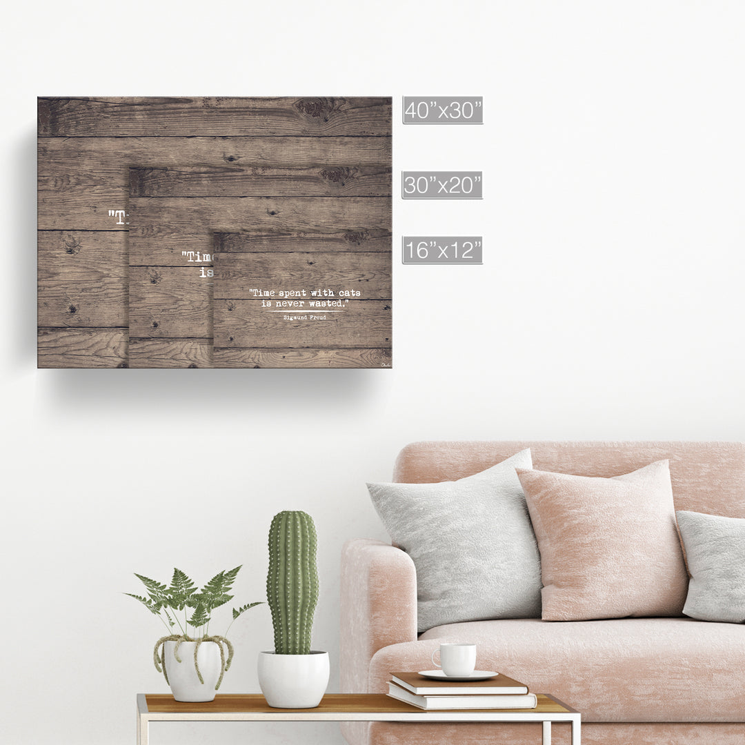'Time Cats' Wrapped Canvas Pet Wall Art