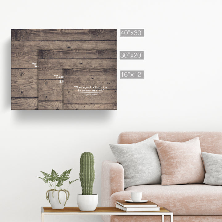 'Time Cats' Wrapped Canvas Pet Wall Art