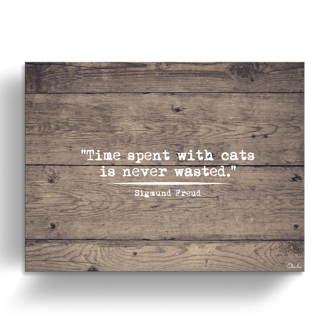 'Time Cats' Wrapped Canvas Pet Wall Art