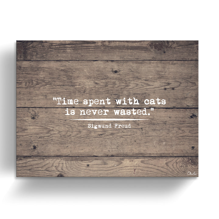 'Time Cats' Wrapped Canvas Pet Wall Art