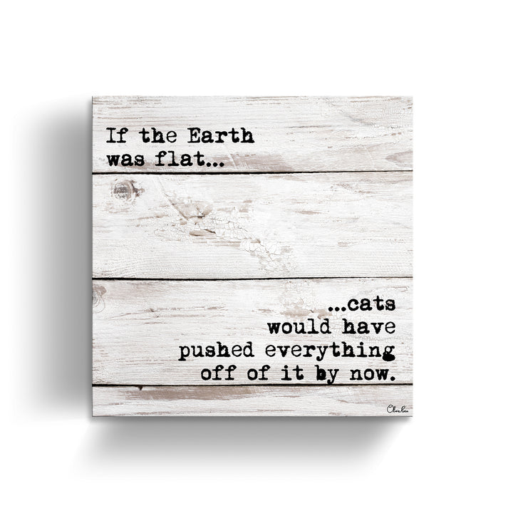 Flat Earth-Cat'  Pet Wall Art