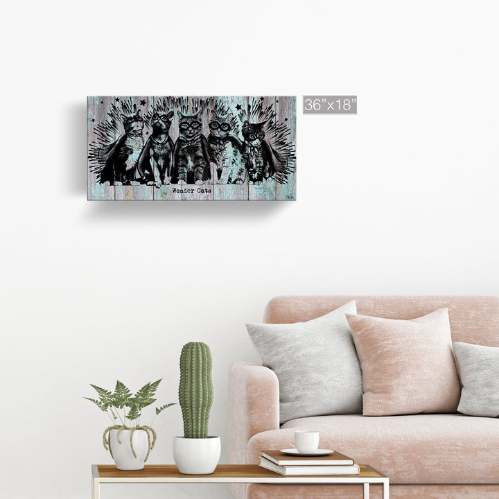'Wonder Cats' Wrapped Canvas Animal Wall Art