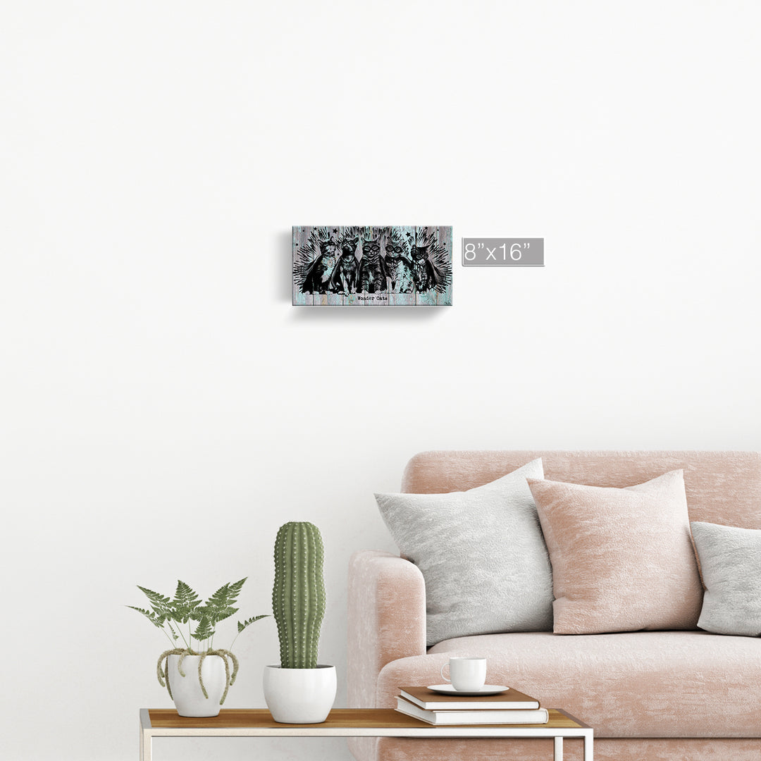'Wonder Cats' Wrapped Canvas Animal Wall Art