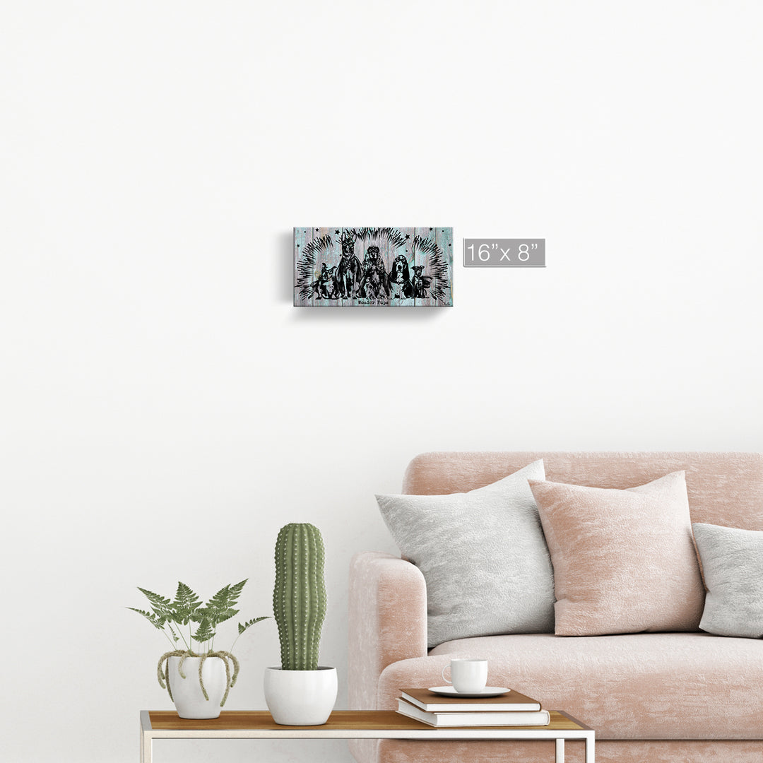'Wonder Pups' Wrapped Canvas Animal Wall Art