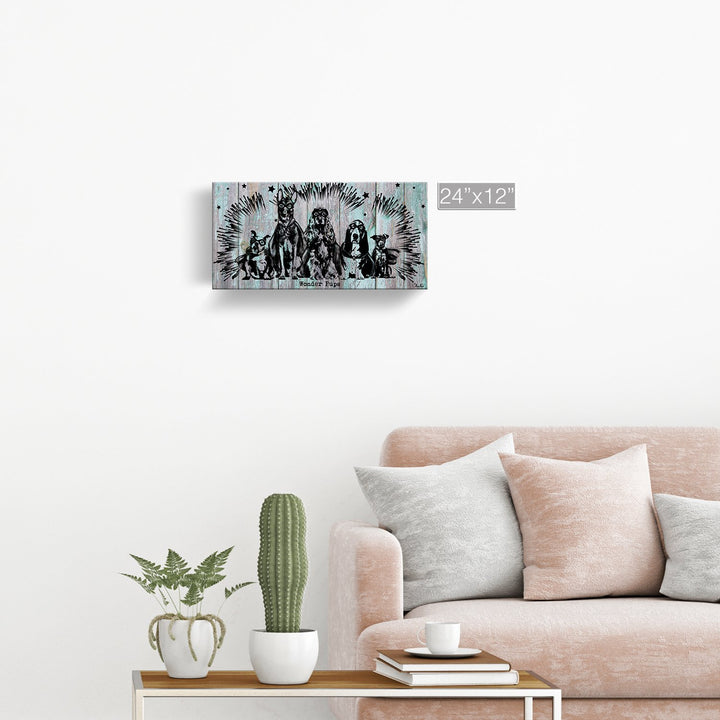 'Wonder Pups' Wrapped Canvas Animal Wall Art