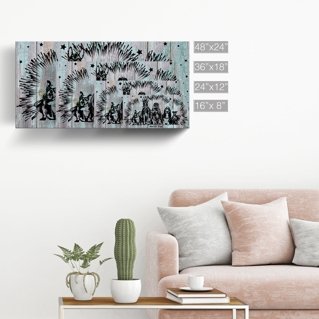'Wonder Pups' Wrapped Canvas Animal Wall Art