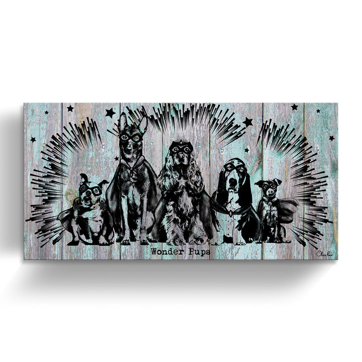 'Wonder Pups' Wrapped Canvas Animal Wall Art