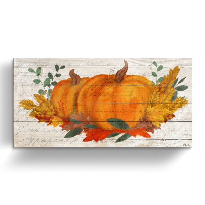'Pumpkin Harvest' Wrapped Canvas Autumn Wall Art