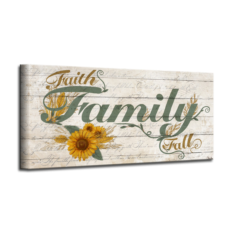 'Family' Wrapped Canvas Harvest Wall Art