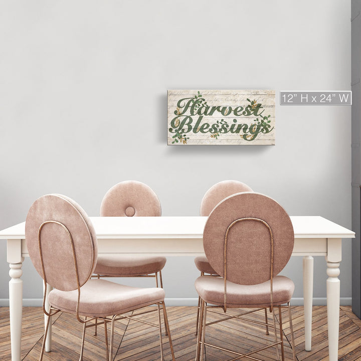 'Harvest Blessings' Wrapped Canvas Fall Wall Art