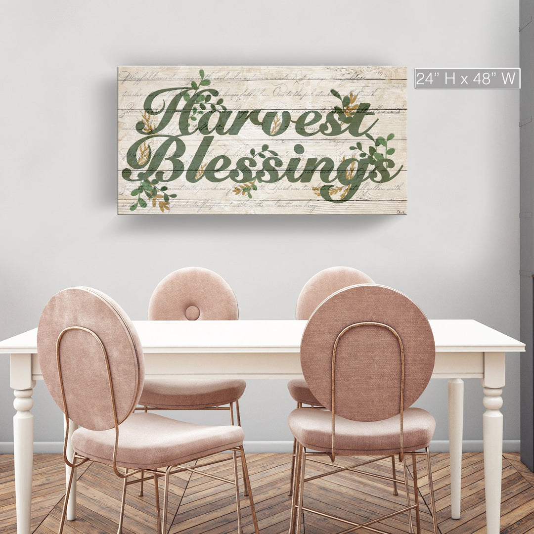 'Harvest Blessings' Wrapped Canvas Fall Wall Art