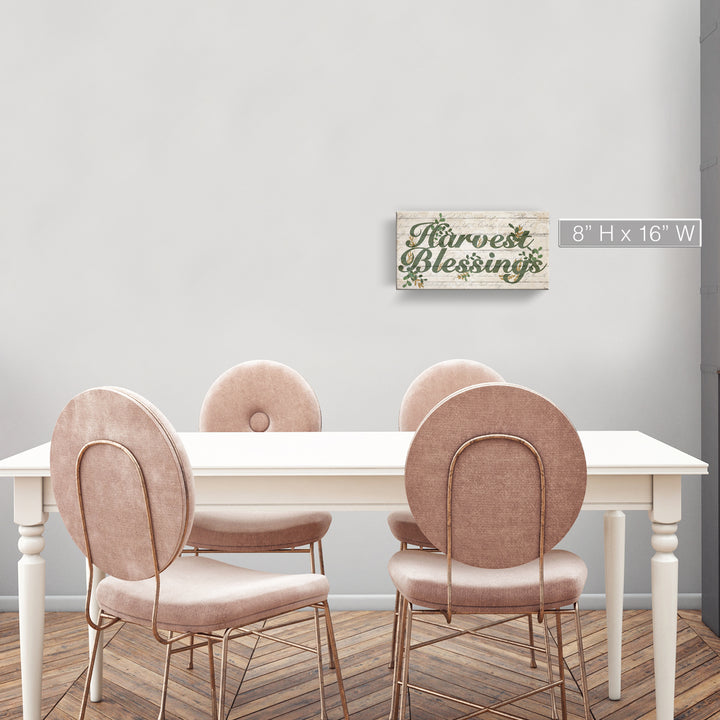 'Harvest Blessings' Wrapped Canvas Fall Wall Art