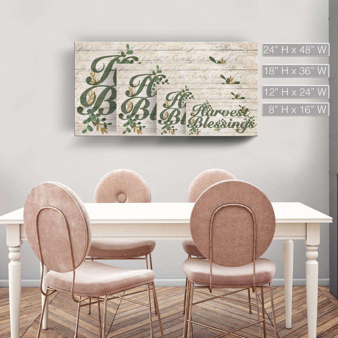 'Harvest Blessings' Wrapped Canvas Fall Wall Art