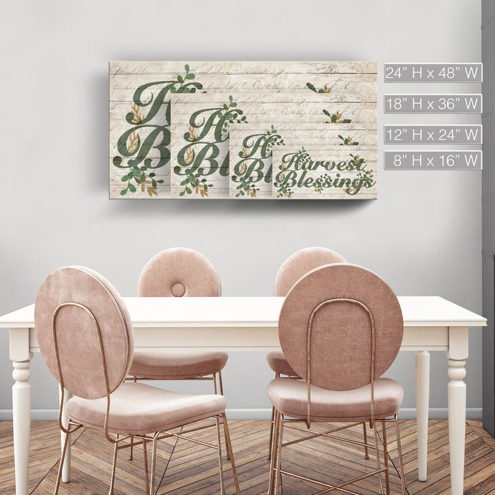 'Harvest Blessings' Wrapped Canvas Fall Wall Art
