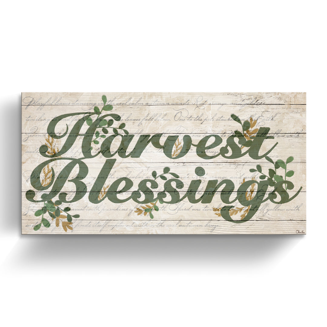 'Harvest Blessings' Wrapped Canvas Fall Wall Art