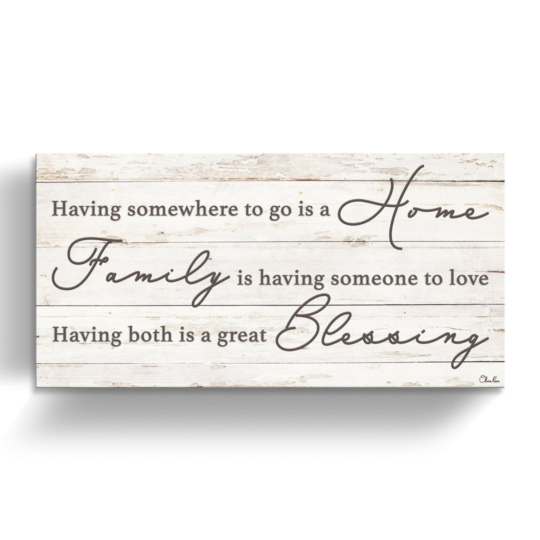 'Family Blessing' Wrapped Canvas Harvest Wall Art