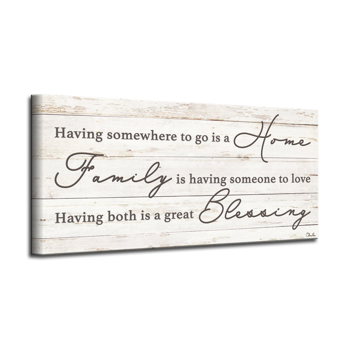 'Family Blessing' Wrapped Canvas Harvest Wall Art