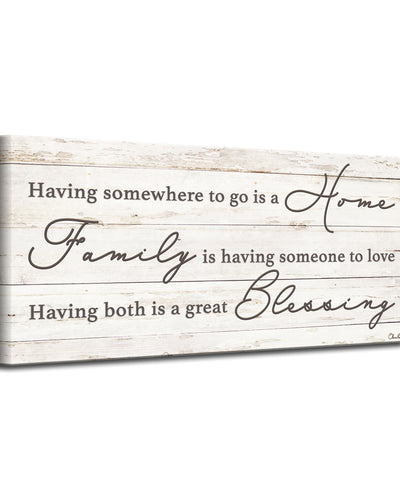 'Family Blessing' Wrapped Canvas Harvest Wall Art