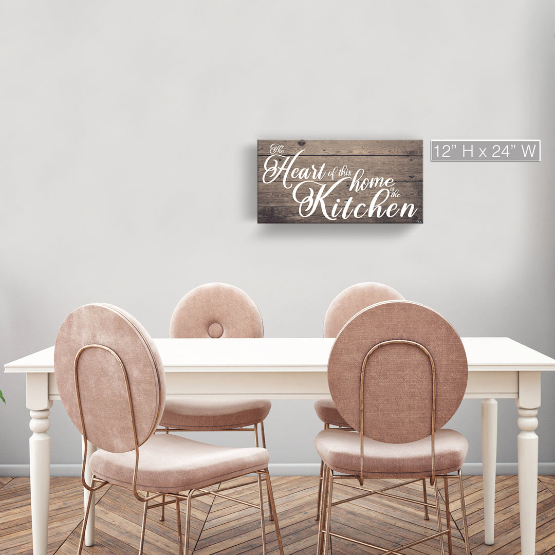 'Where the Heart is' Wrapped Canvas Kitchen Wall Art