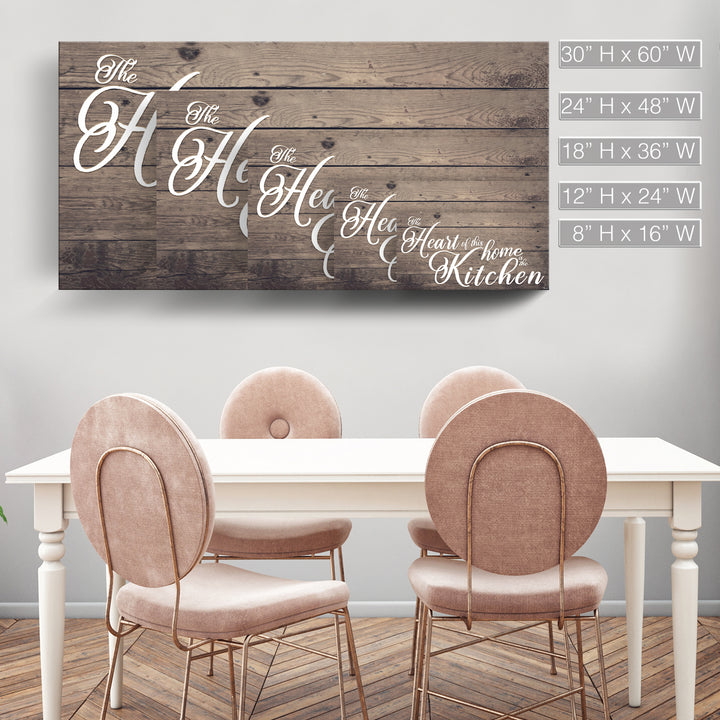 'Where the Heart is' Wrapped Canvas Kitchen Wall Art