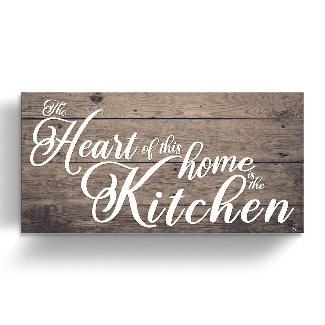 'Where the Heart is' Wrapped Canvas Kitchen Wall Art