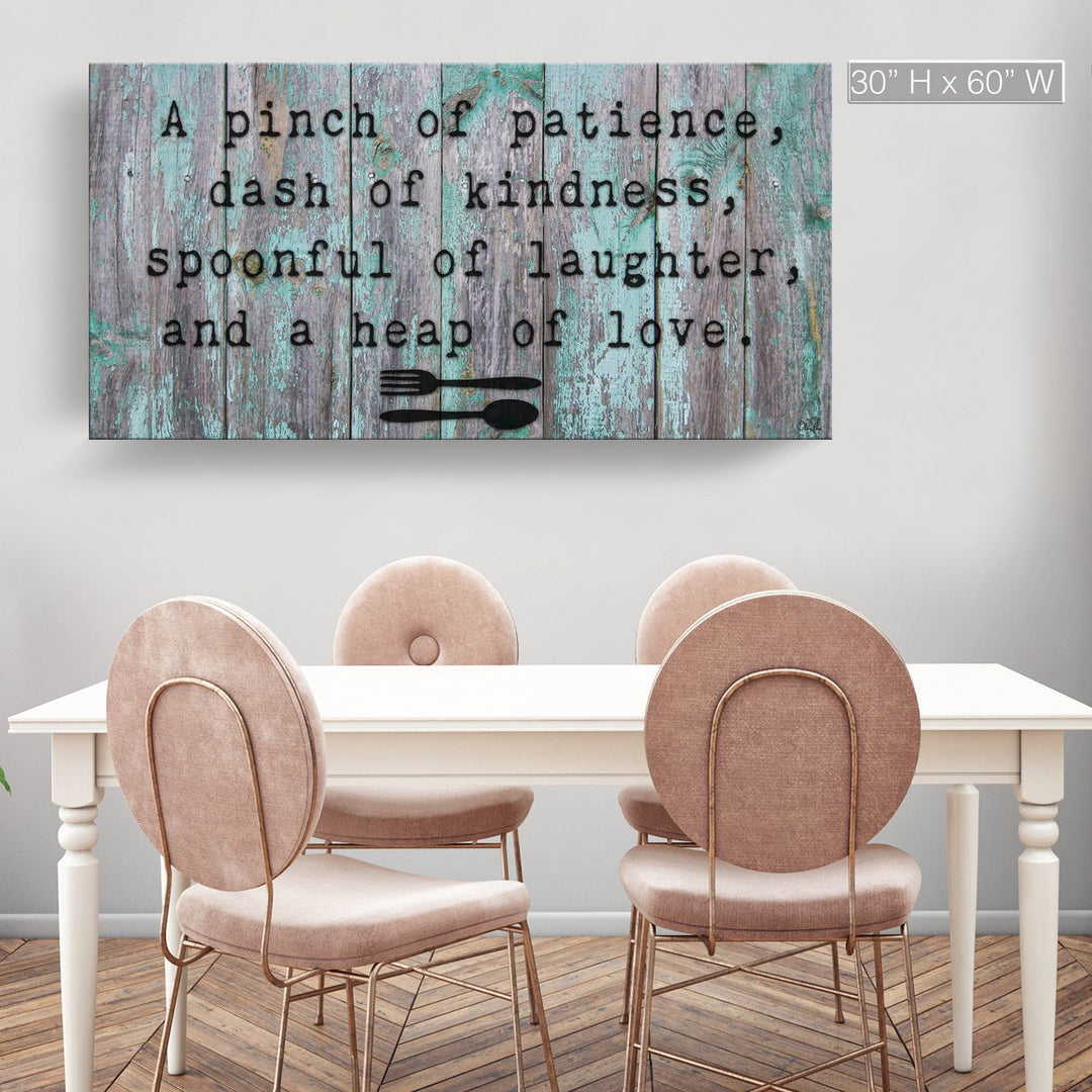 'Spoonful' Wrapped Canvas Kitchen Wall Art