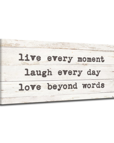 'Words to Live by' Wrapped Canvas Harvest Wall Art