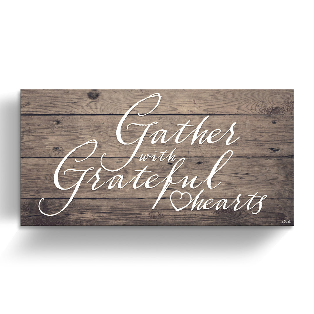 'Grateful Hearts' Wrapped Canvas Harvest Wall Art
