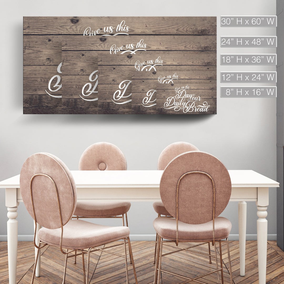 'Prayer' Wrapped Canvas Kitchen Wall Art