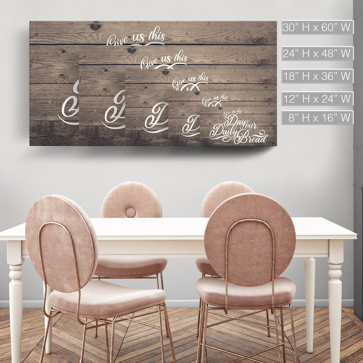 'Prayer' Wrapped Canvas Kitchen Wall Art