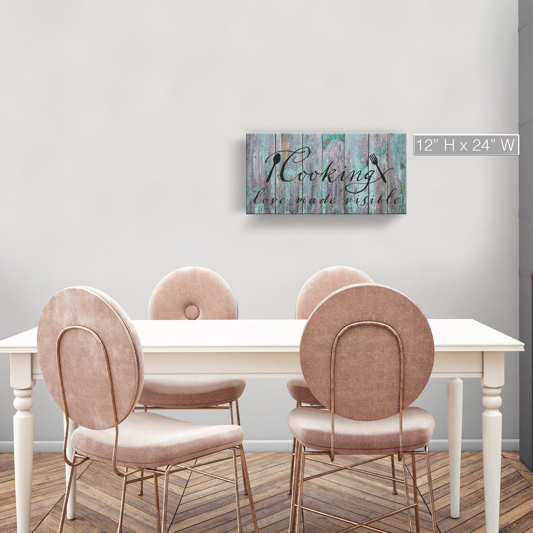 'Cooking' Wrapped Canvas Kitchen Wall Art