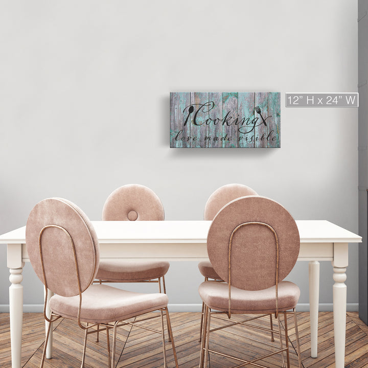 'Cooking' Wrapped Canvas Kitchen Wall Art