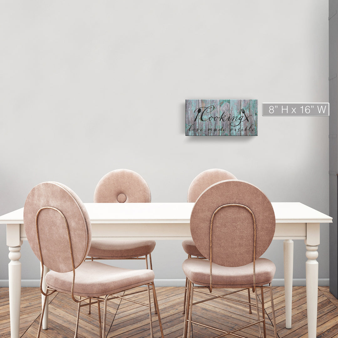 'Cooking' Wrapped Canvas Kitchen Wall Art