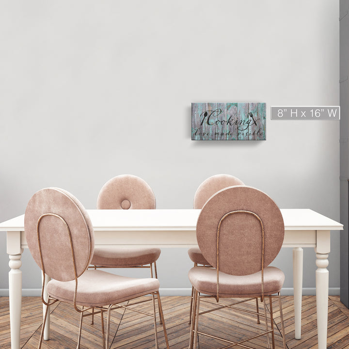 'Cooking' Wrapped Canvas Kitchen Wall Art