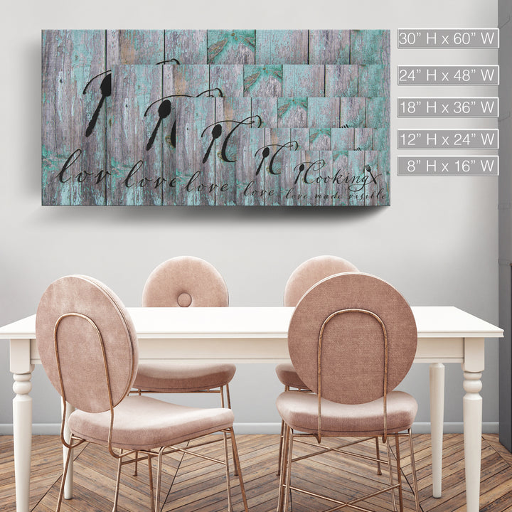 'Cooking' Wrapped Canvas Kitchen Wall Art
