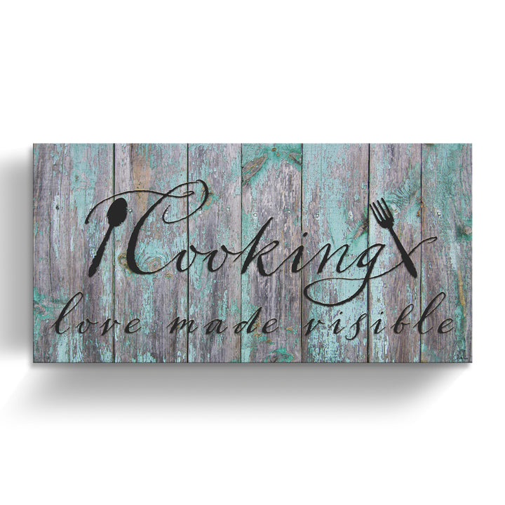 'Cooking' Wrapped Canvas Kitchen Wall Art